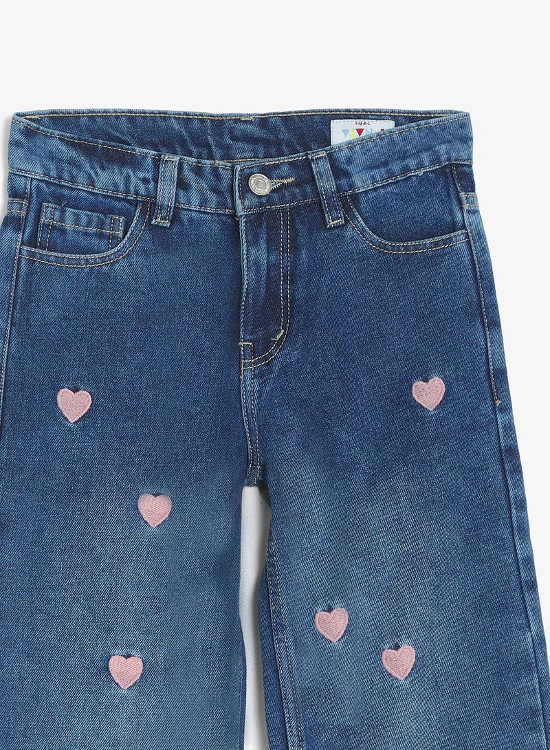 Pinata  Embroidered Straight Fit Jeans for Women | Best Price UAE