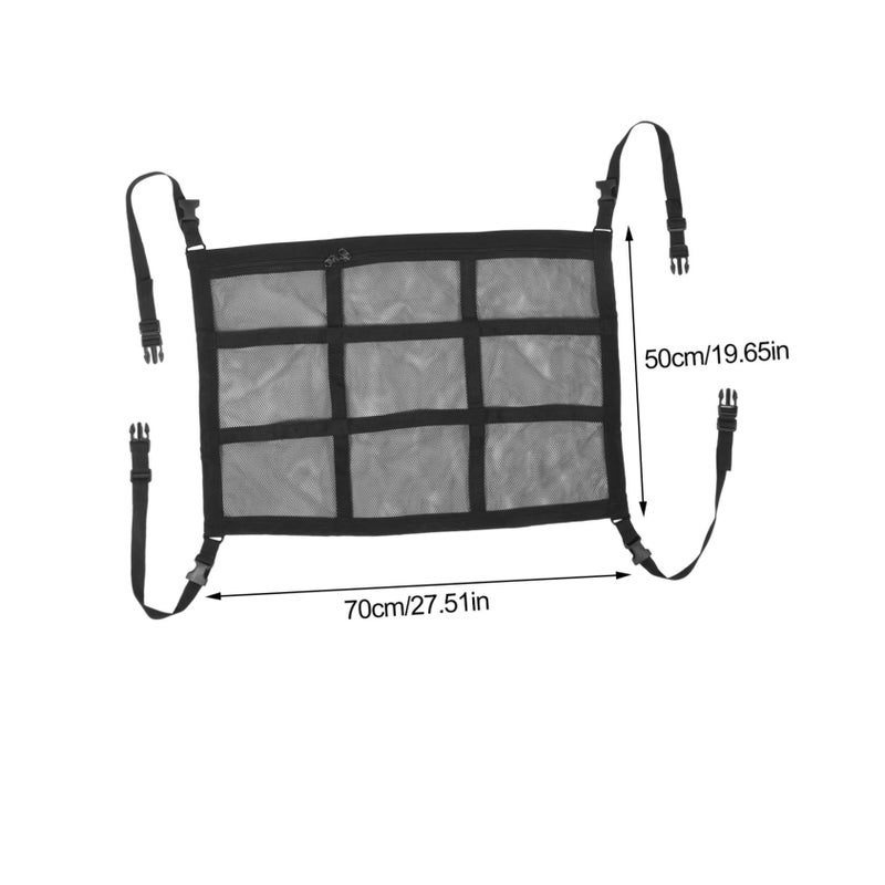 Large Capacity Roof Storage Bag Mesh Car Organizer Easy To Install - Image 3