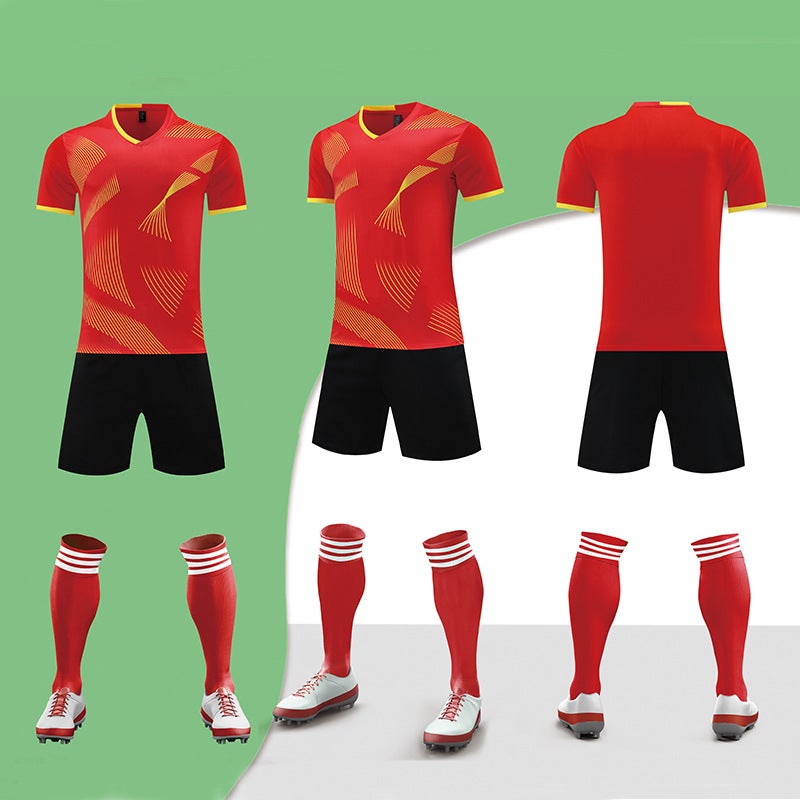 New Children'S Football Uniforms Suit A Batch Of Adult Short-Sleeved Quick-Drying Jerseys Student Sports Competition Training Clothes - Image 1