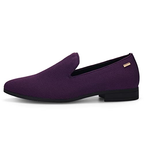 UUBARIS Mens Loafers Dress Non Slip Driving Luxury Tuxedo Male Shoes Purple Size 10 - Image 3