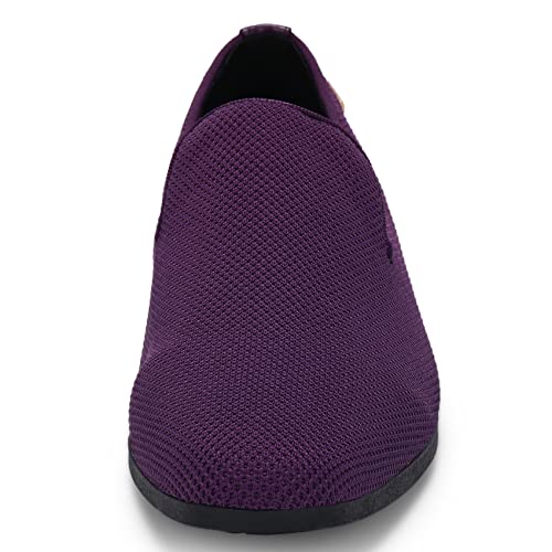 UUBARIS Mens Loafers Dress Non Slip Driving Luxury Tuxedo Male Shoes Purple Size 10 - Image 4