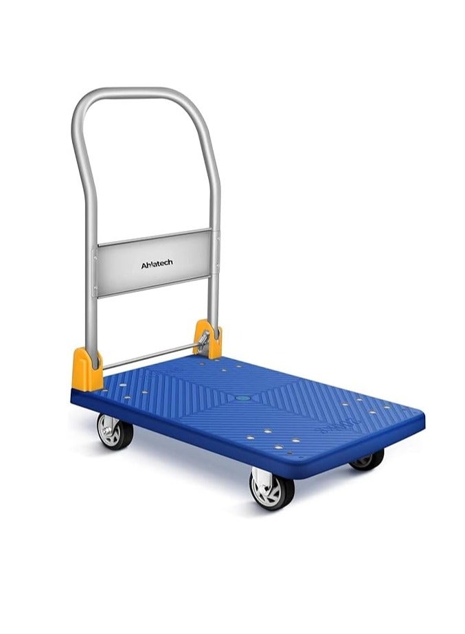 Midwest Foldable Platform Trolley Cart with 360° Swivel Wheels | Heavy Duty Rolling Cart with Capacity | Industrial Utility Wagon for Home, Warehouse, and Office Use (200kg Capacity)  - Image 1