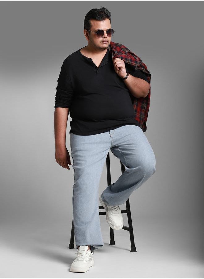 Plus Size Straight Fit Stretchable Jeans by Styli