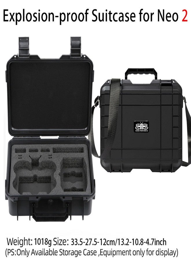 FSIDIWT Neo 2 Hard Case, Waterproof Travel Carrying Case Storage Shoulder Bag for DJI Neo 2 Fly More Combo, RC-N3 Remote Controller and Accessories - Image 4