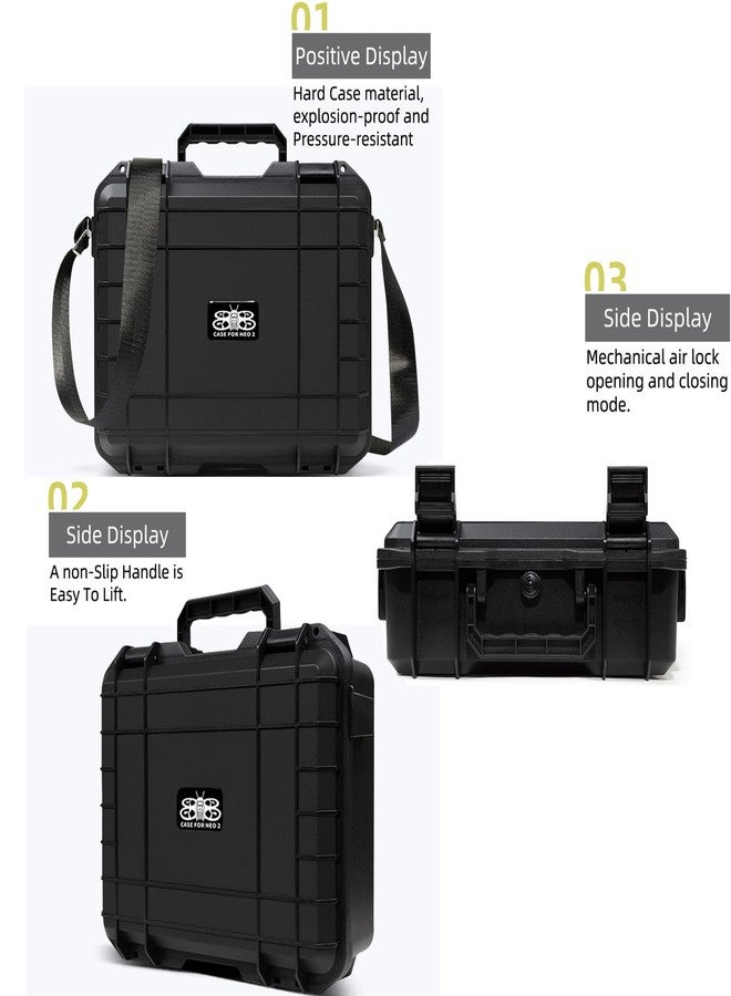 FSIDIWT Neo 2 Hard Case, Waterproof Travel Carrying Case Storage Shoulder Bag for DJI Neo 2 Fly More Combo, RC-N3 Remote Controller and Accessories - Image 3