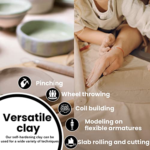Old Potters Premium Air Dry Clay, White, 10 lbs, All Natural Modeling Clay. Ideal for Beginners and Advanced Sculptors. - Image 3
