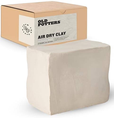 Old Potters Premium Air Dry Clay, White, 10 lbs, All Natural Modeling Clay. Ideal for Beginners and Advanced Sculptors. - Image 1