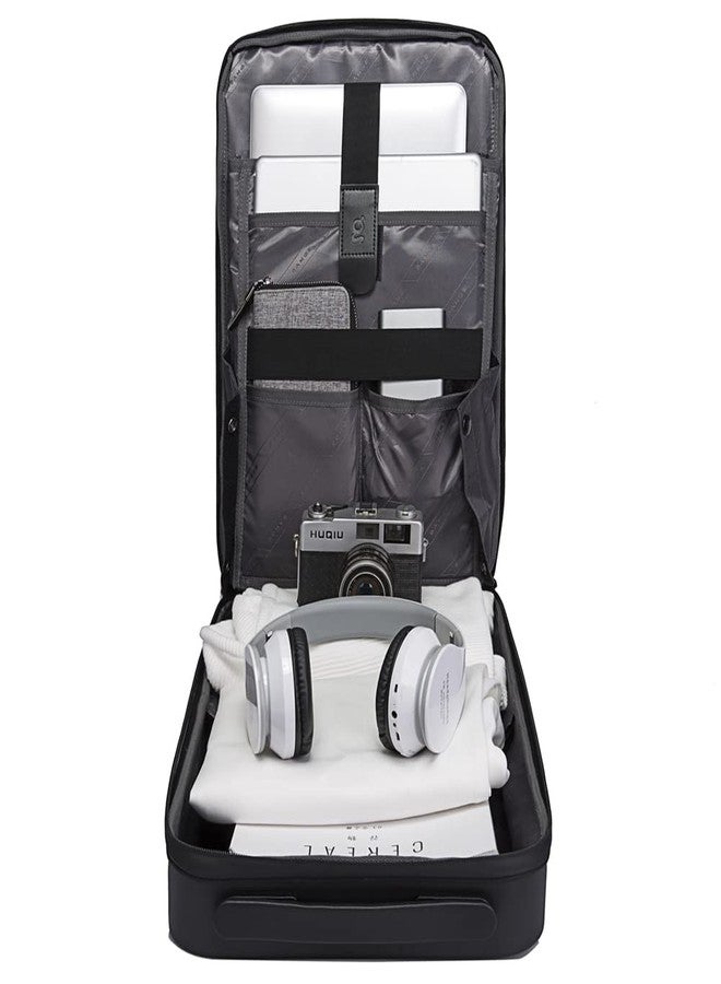 BANGE 10.8 Litres Laptop Backpack Unisex Carry On Eva Antitheft Usb Waterproof Laptop Bag - Gold - Image 2
