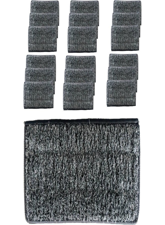 RoyalHouse 18 Pack Flat Mop Pads, 13" X 4.9" Flat Mop Microfiber Mop Head/Refill/Pad, Washable Squeeze Cleaning Mop Pads Replacement Heads - Grey - Image 2