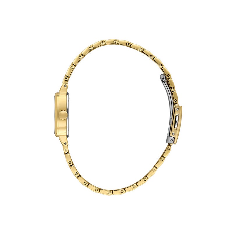 DANIEL KLEIN Women's Stainless Steel Gold Alloy Case Analog Black Square Sunray Dial Japanese Quartz Premium 30 Meters Water Resistant - Image 2