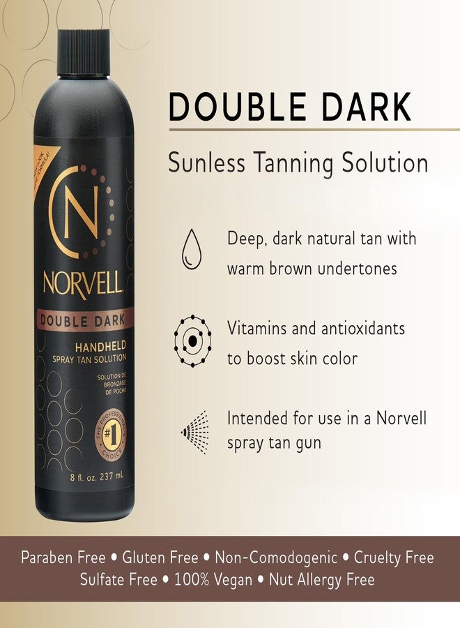 Norvell Premium Spray Tan Solution Double Dark 8 fl oz – Professional Sunless Tanning Formula for Deep Rich Bronze Glow, Streak Free, Fast Drying, Long Lasting Color - Image 2