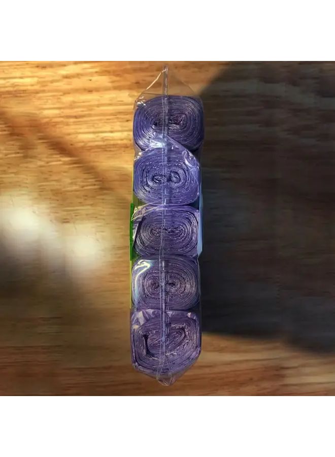 Purple Small Trash Bags 5 Rolls 75 Count 17 72x19 69 Inch Disposable For Bathroom Kitchen - Image 3