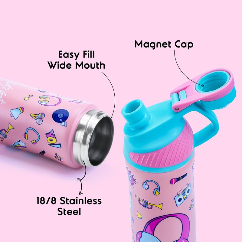 Rabitat ZYLO Vacuum Insulated Water Bottle Miss Butters 550ml | 2 Years Brand Warranty | Water Bottle for School Kids | Thermos Flask | Upto 24 hrs Hot and Cold Steel Water Bottle | ISI Certified - Image 4