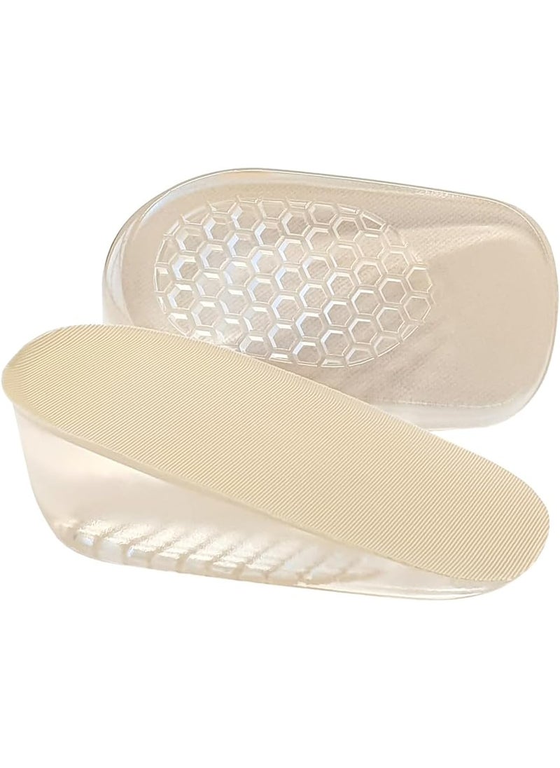 FOOTINSOLE.COM Premium Heel Cushions for Heel Pain Relief & Shoe Comfort - Gel Inserts for Women and Men, High Heel Pad & Grips, Adjust for Shoes Too Big (Small (1.4" Height), Beige) 