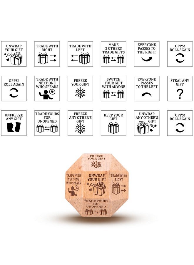 TI-EDC Santa Swap Gift Exchange Dice, Gift Exchange Dice, Christmas Games for Family Party, Christmas Party Gifts,Christmas Party Stocking Stuffers for Women, Funny White Elephant Gifts for Adults Gag Gifts - Image 2