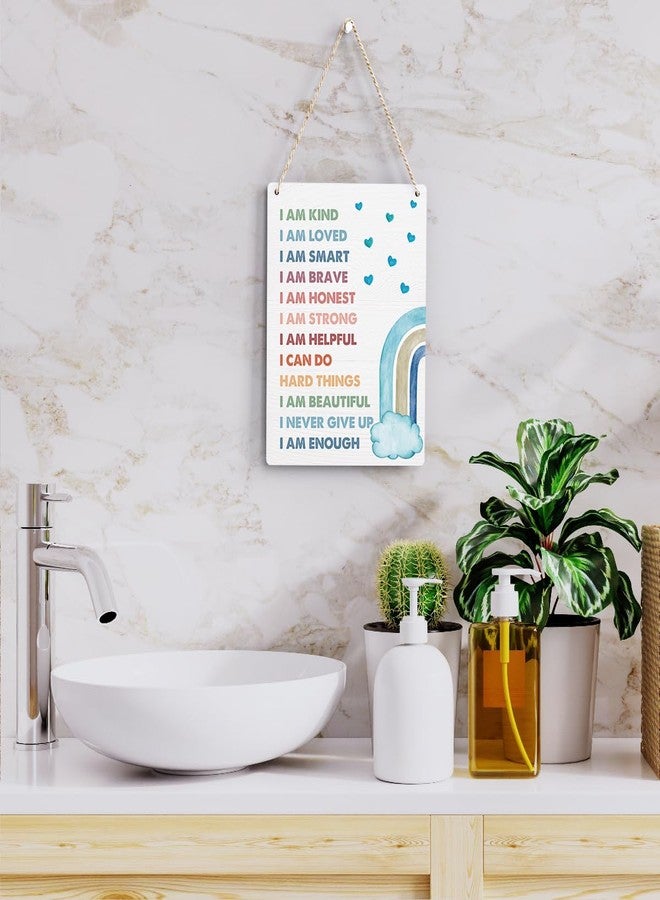 BELLOWDEER Motivational Boho Kids Room Decor Wood Sign Affirmations Wall Art, Inspirational Boho Positive Wall Art Decor Signs for Home Playroom Bedroom Kids Girls Boys Room Nursery Boho Decoration, 8x10 Inches - Image 5