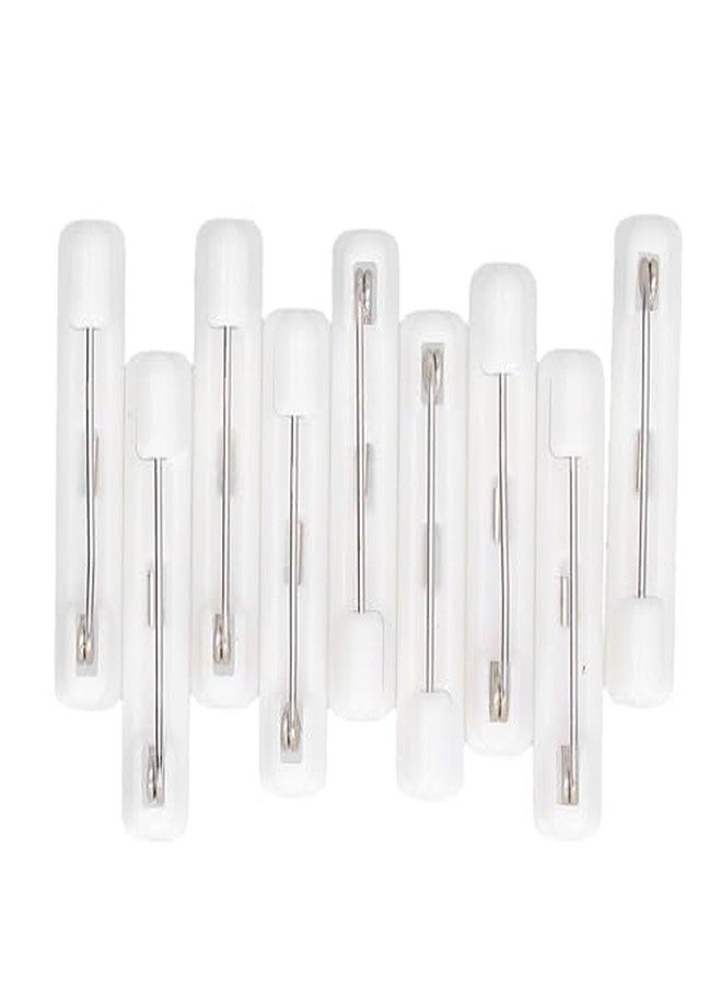 M.F.H Plastic Safety Brooch Pin Back Badge Backing Clip Blank Base for Jewelry Making Handmade Wedding Brooch DIY Findings 36MM Combo Pack of (10) - Image 1
