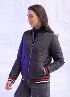 Freehand Women Regular Fit Solid Puffer Jacket  - Image 3