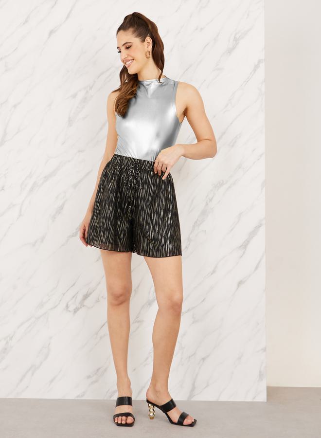 Styli Foil Print High Rise Short  - Image 2