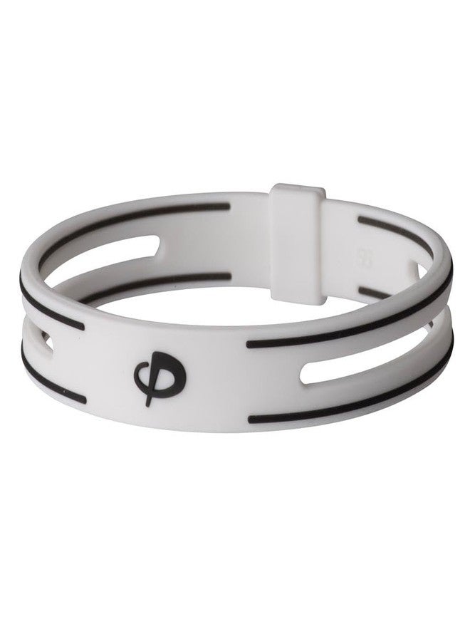 Phiten S-PRO Titanium Bracelet - Waterproof Sport Silicone Bracelet Wristband with Aqua-Titanium for Alternative Healing - Power Elastomer Zone - White, 6.75 Inch - Image 1