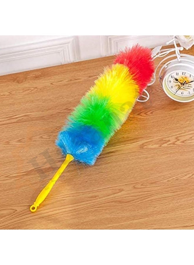 HASANAT ESSENTIALS Essentials Multipurpose Static Duster Soft Rainbow Plastic Easy Clean Multicolor Cobweb Cleaner Feather Tool Electrostatic Power Dusting Brush For Appliances Furniture Computer Cars Home  - Image 4