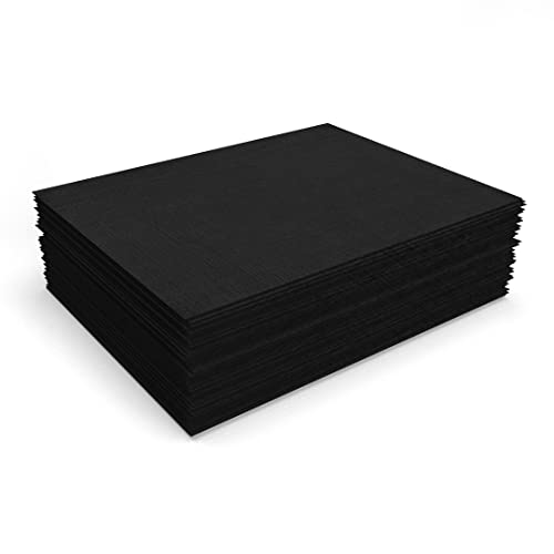 LUXPaper 8.5" x 11" Paper | Letter Size | Black Linen | 80lb. Text | 50 Qty - Image 4
