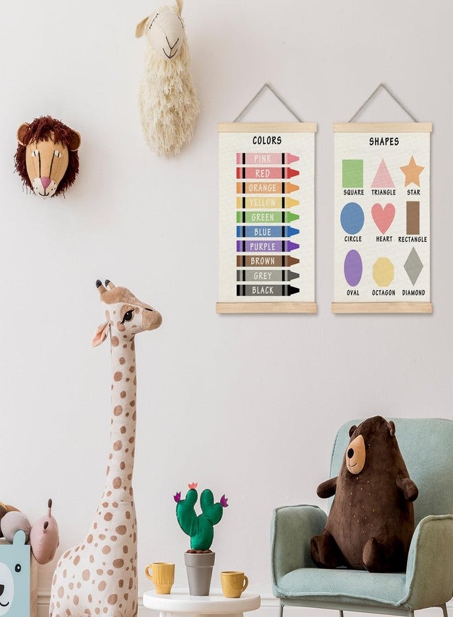 Supwhd Shapes Colors Posters for Classroom Wall, Shapes Colors Learning Poster Hanger Frame Wall Decor for Classroom Nursery Kids Room Playroom Preschool Decor, 12x16 Set of 2 - Image 4