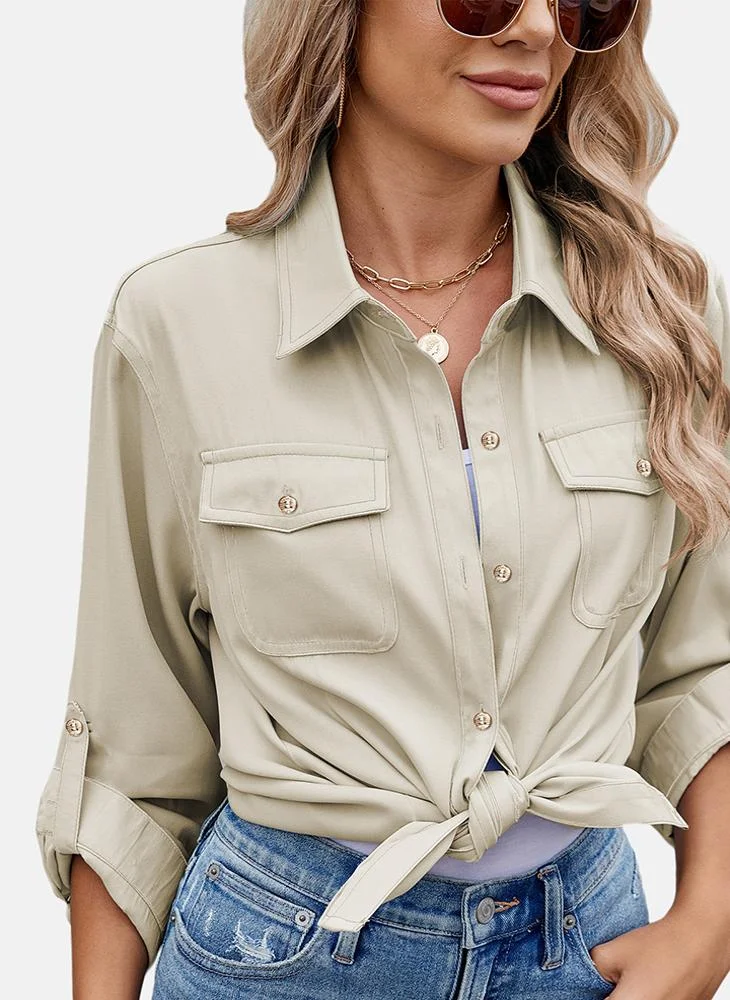 يونيكي White Plain Regular Fit Shirt