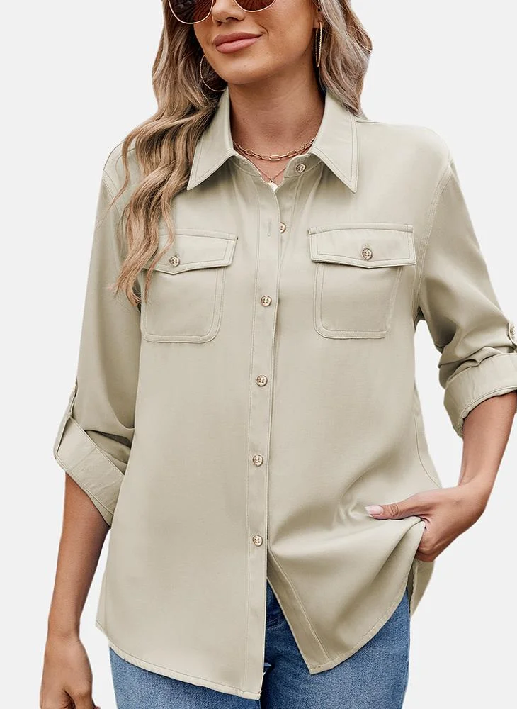 يونيكي White Plain Regular Fit Shirt