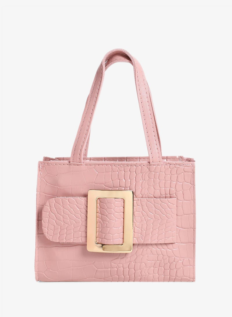 Haute Sauce Embossed Buckle Handbag - Image 4