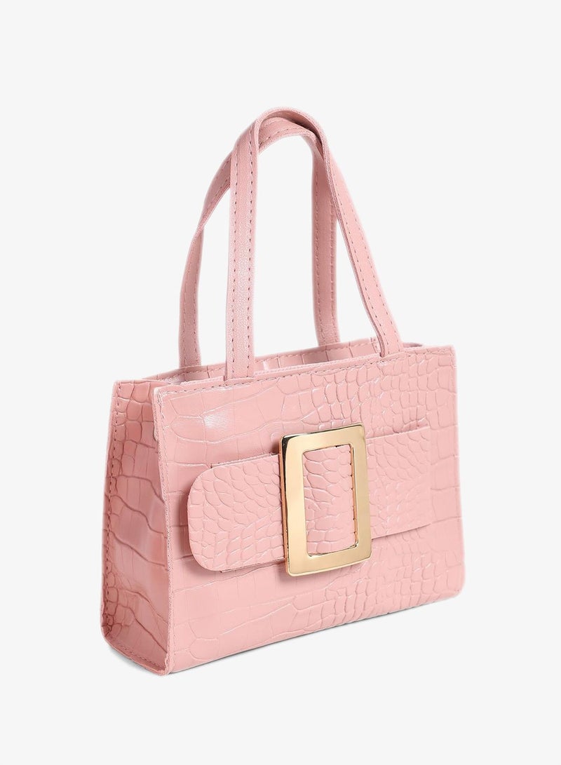 Haute Sauce Embossed Buckle Handbag - Image 5