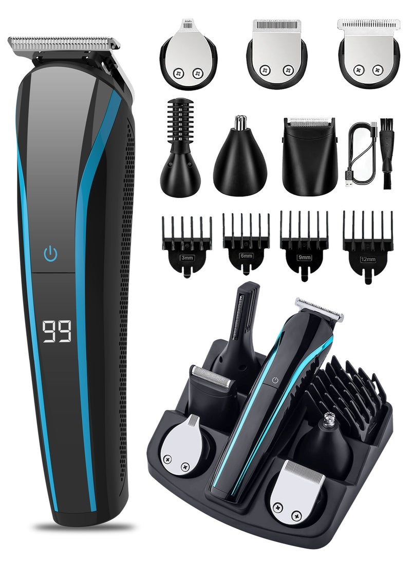 نونك الحلاقة ذكر نحت قطع الحواجب الحلاقة مجموعة ستة في واحد الحلاقة الكهربائية شاشات الكريستال السائل العرض الرقمي متعددة الوظائف آلة - Image 1