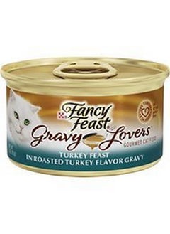 Fancy Feast Gravy Lovers Turkey Feast In Roasted Turkey Flavor Gravy Cat Food, 3 Oz, 12 Cans 
