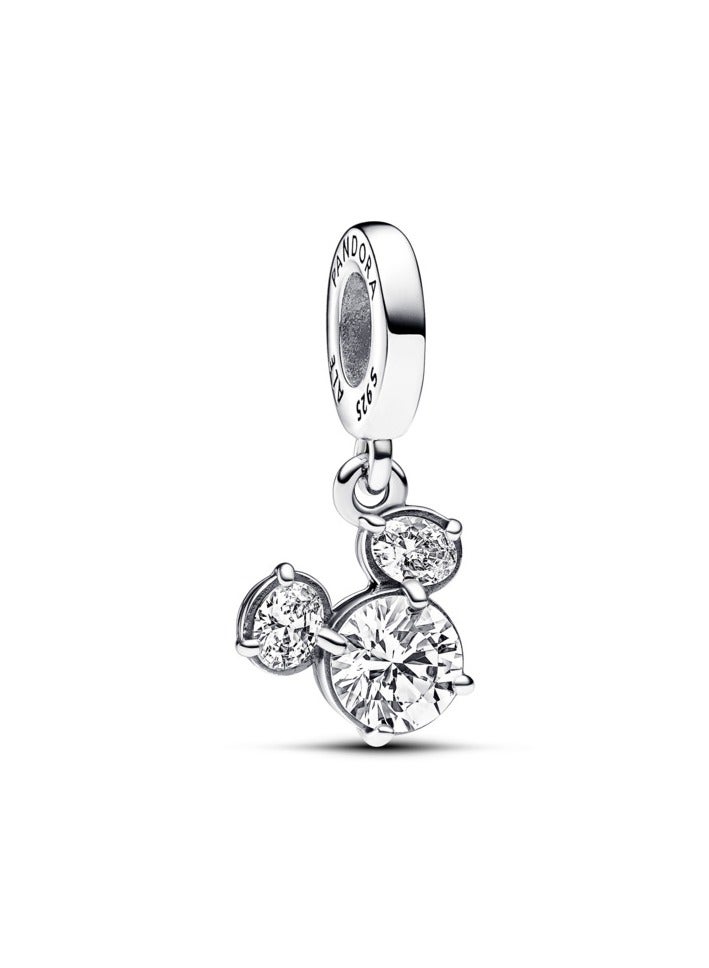 PANDORA Disney Mickey Mouse Sparkling Head Silhouette Dangle Charm