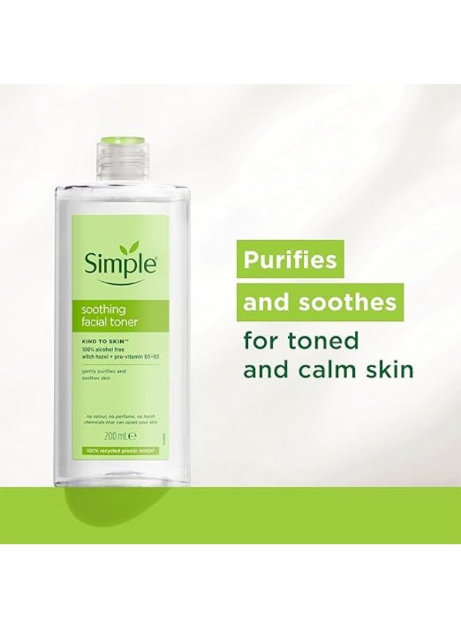 Simple Kind to Skin Soothing Facial Toner 100% Alcohol-Free from the UK's No. 1 Facial Skin Care Brand* 200 ml - Image 4