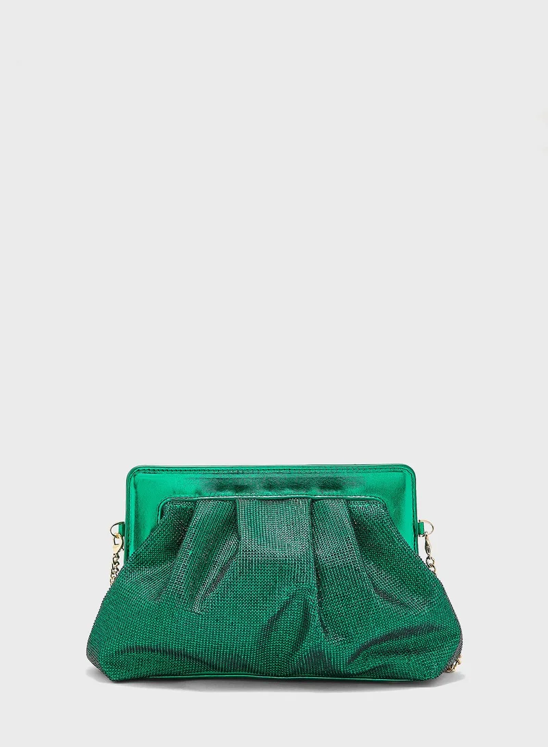 Dune LONDON Basia Diamonte Soft Clutch