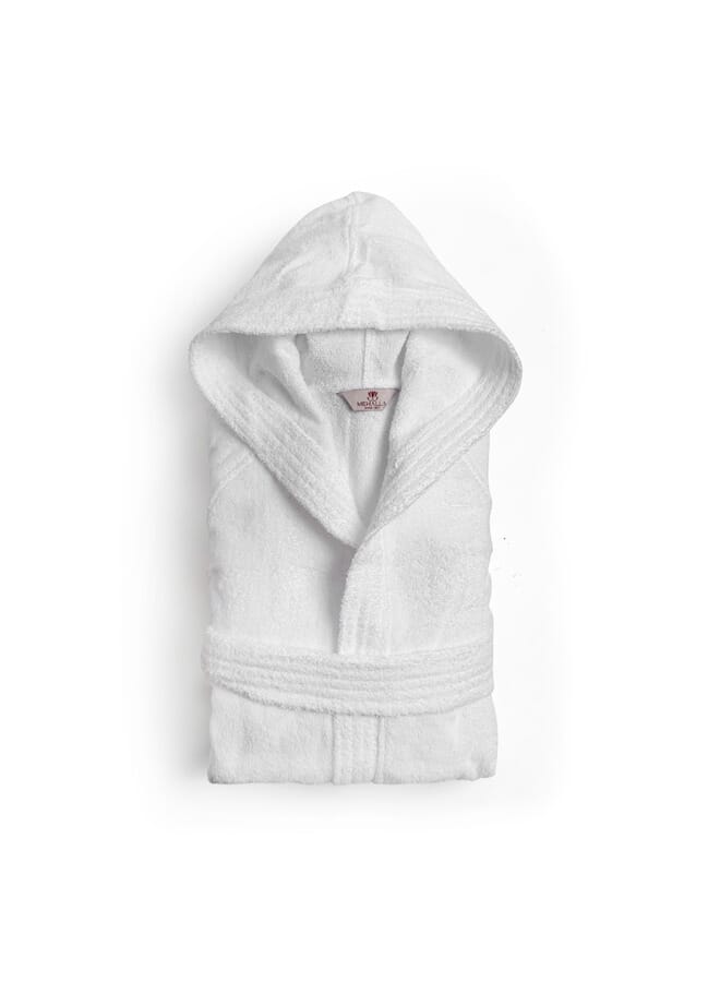 محلة برنص حمام قطن اطفال  - أبيض - 8-9 سنين - قطن مصري 100‎%