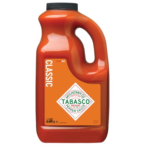 TABASCO Brand Original Red Pepper Sauce, Medium Hot Sauce, Bulk Plastic Jug, Classic & Versatile, Three Simple Ingredients, For Large Recipes & Marinades, Great on Everything, 64 Fl Oz (Pack of 1) - Image 1