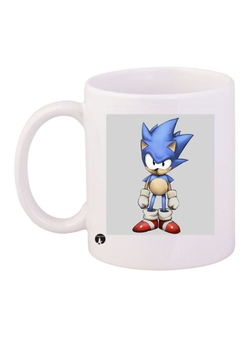 RKN Game Sonic Character Printed Mug White/Blue/Red Standard Size
