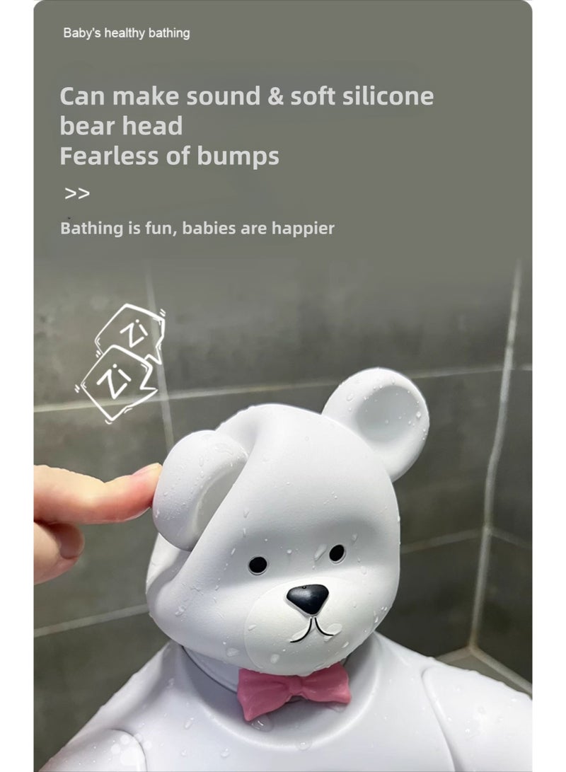 مينيجونز منتج "ميني جونز": حامل استحمام أطفال - دب كرتوني + قاعدة أمان مضادة للانزلاق (مساعد حمام متنقل لعمر 6+ أشهر) - Image 5