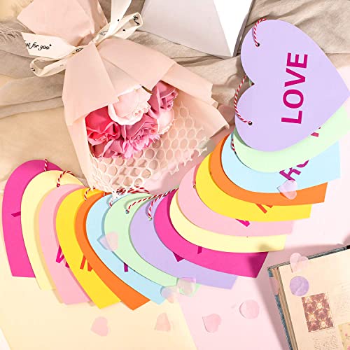 Festiko®Valentines Day Heart Banner Garland with 32 Pcs Hearts, 32.8ft Candy Color Heart Garland,Heart Sayings Banners for Anniversary,Wedding,Birthday Party,Valentines Decor(2 Strings) - Image 3