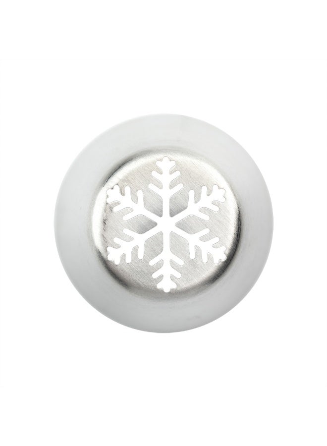 Restaurantware Russian Piping Tip, 1 Snowflake Cake Decor Piping Tip - #12, Corrosion-Resistant, Stainless Steel Decorating Tip For Frosting, Dishwashable, Decorate Cupcakes, Cakes, or Cookies - Image 1