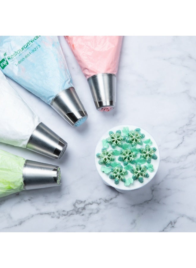 Restaurantware Russian Piping Tip, 1 Snowflake Cake Decor Piping Tip - #12, Corrosion-Resistant, Stainless Steel Decorating Tip For Frosting, Dishwashable, Decorate Cupcakes, Cakes, or Cookies - Image 3