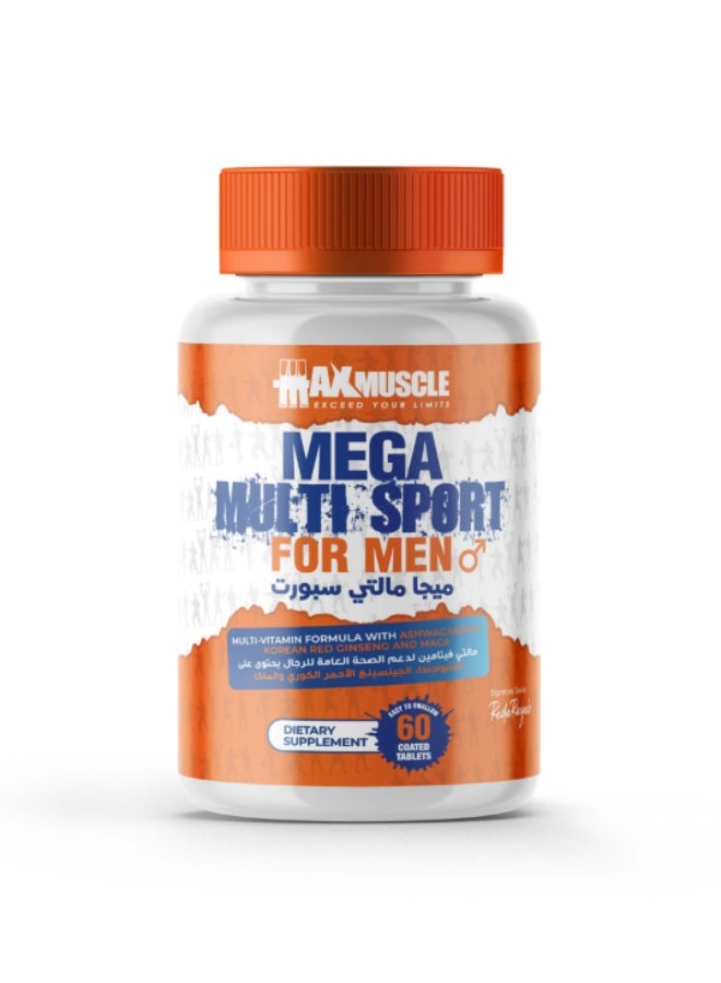 Organic Nation Max Muscle Mega Multi Sport 60 Coated Tablets - Image 1
