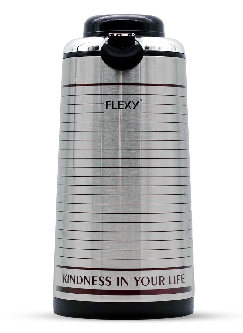 Flexy Stainless Steel Insulated Vacuum Flask | Hot & Cold for Hours, Perfect for Office, Camping and Backpack (1.3 Litre)  - Image 1
