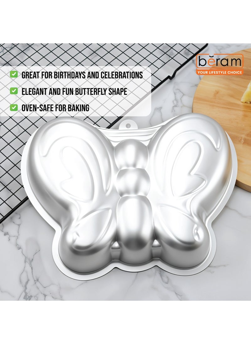 Beram - 3D Butterfly Cake Mold, Aluminum Alloy, Non-Stick, for Birthday Cake Pan, Food Grade, 3D Baking Mold, Bakeware And Cookware - Image 1