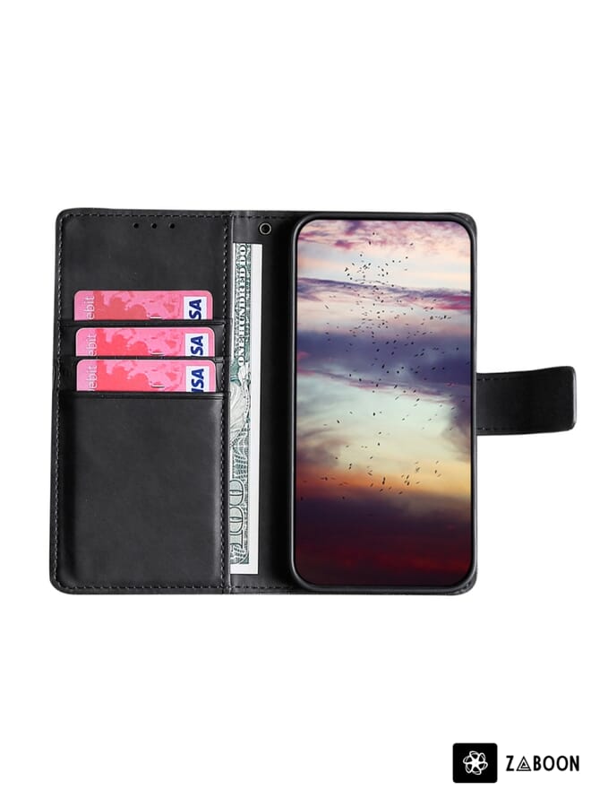 Zaboon Protective Case For Honor Magic5 Pro Gloss Oil Solid Color Magnetic Leather - Image 4