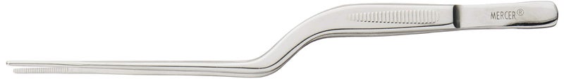 Mercer Culinary 18-8 Stainless Steel Chef Plating Tongs, Offset Tip, 6-1/2 Inch - Image 2