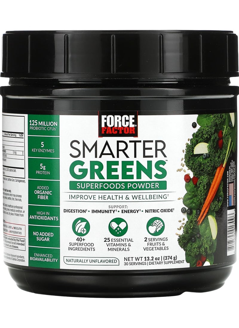 Force Factor - Smarter Greens Superfood Powder Unflavored 13.2 oz (374 g) - Image 1