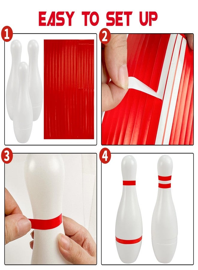 Sitroasho Mini Bowling Set Indoor Outdoor Indoor Bowling Set with Guide Arrow Mat Gold and Silver Medal Backpack Dispensing Suitable for Family Friends Family Party Entertainment - Image 3